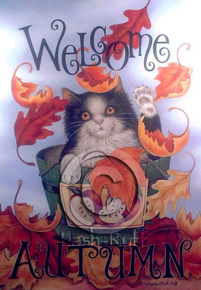 Autumn Welcome Flag