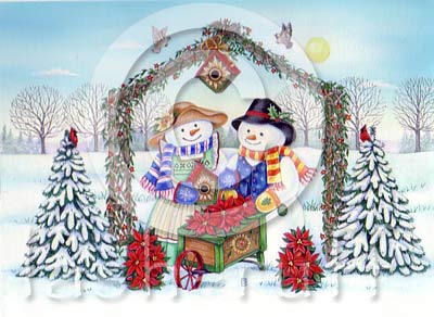 snow couple
