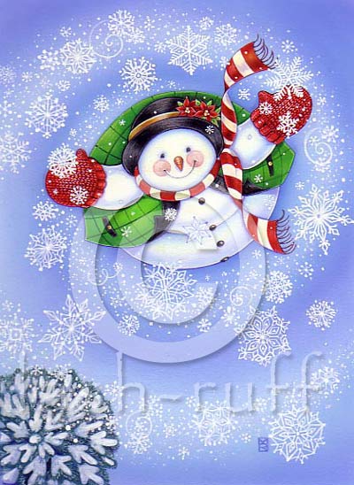 catching snowflakes