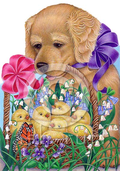 Puppy and Chicks